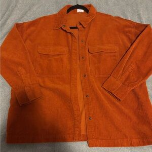Cotton On Women's Corduroy Jacket - Rust Orange